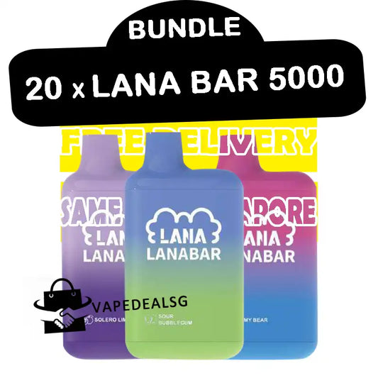 20pcs Lana bar 5000 disposable bundle ready stock singapore at vape deal sg shop
