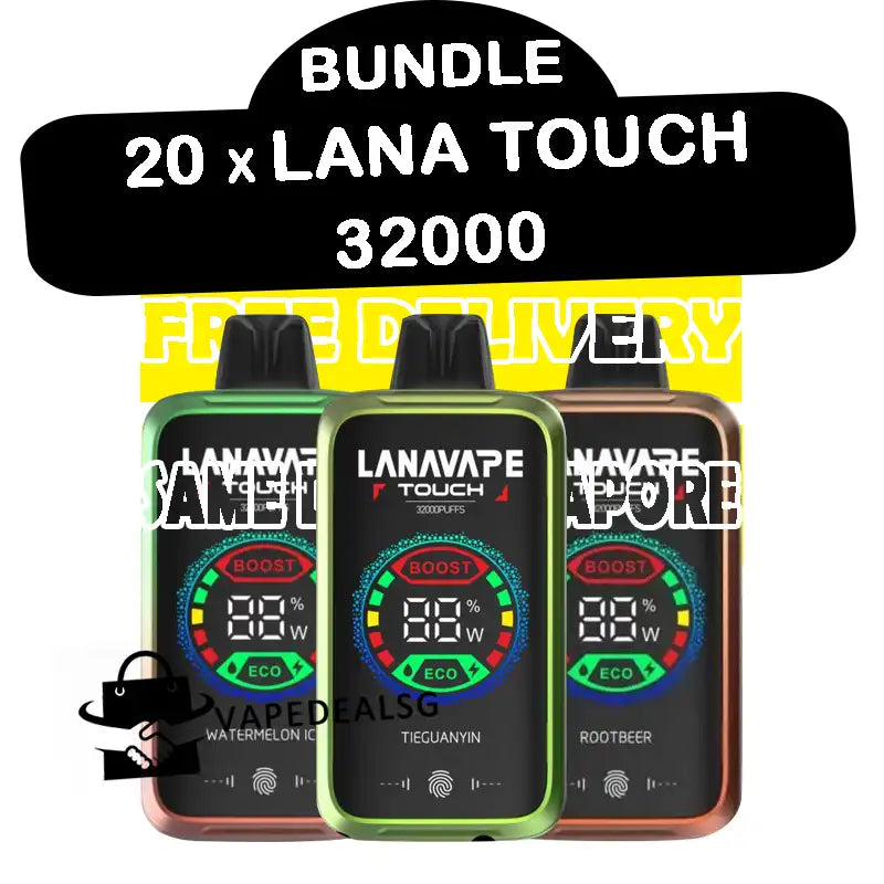 20pcs Lana TOUCH 32000 disposable bundle ready stock singapore at vape deal sg shop